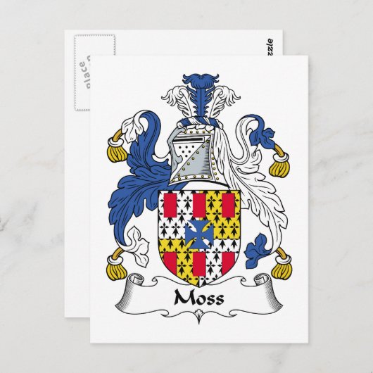 Moss Family Crest Briefkaart (Voorkant / Achterkant)