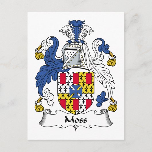 Moss Family Crest Briefkaart (Voorkant)