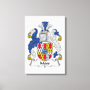 Moss Family Crest Canvas Afdruk