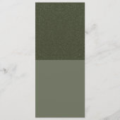 Moss Glitter Blok Plat Programma – Aanpasbaar Programmakaart (Voorkant)