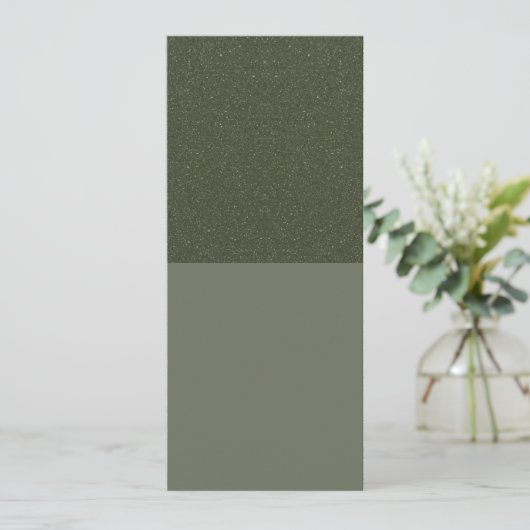 Moss Glitter Blok Plat Programma – Aanpasbaar Programmakaart (Staand voorkant)