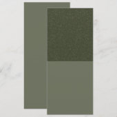 Moss Glitter Blok Plat Programma – Aanpasbaar Programmakaart (Voorkant / Achterkant)
