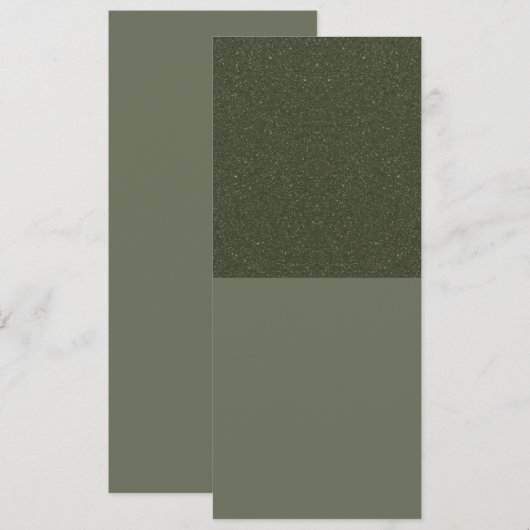Moss Glitter Blok Plat Programma – Aanpasbaar Programmakaart (Voorkant / Achterkant)