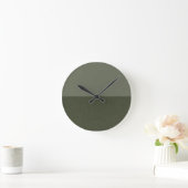 Moss Green 2-tone wandklok - Custom Minimalism (Huis)