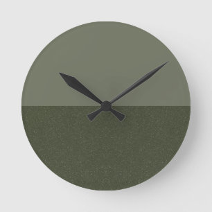 Moss Green 2-tone wandklok - Custom Minimalism