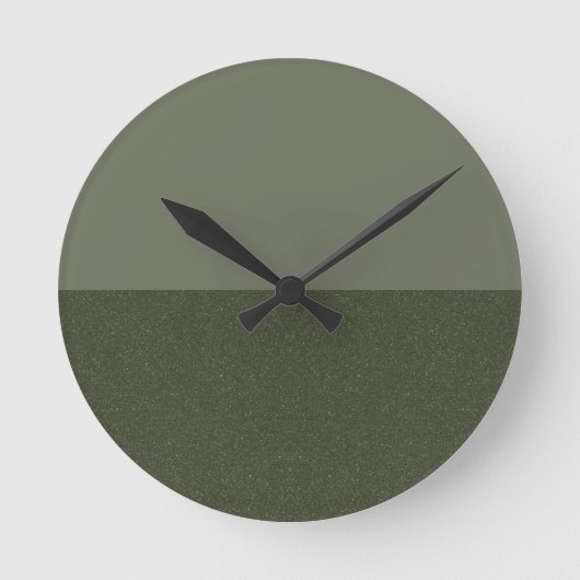 Moss Green 2-tone wandklok - Custom Minimalism (Voorkant)
