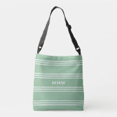 Moss Green aangepaste monogram zakken Crossbody Tas (Achterkant)