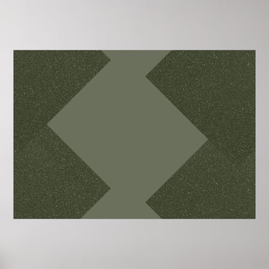 Moss Green Abstract Poster Print (Voorkant)