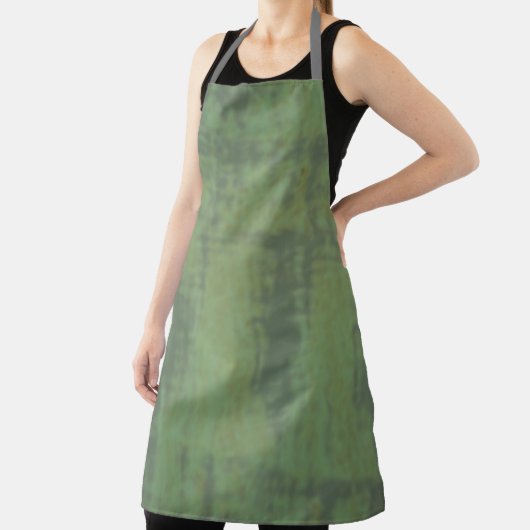 Moss Green Abstract Unisex-Schort door Detailsavvy Schort (Insitu)