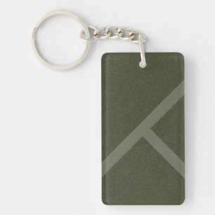 Moss Green Acryl Sleutelhanger Duo Look – Aanpasse