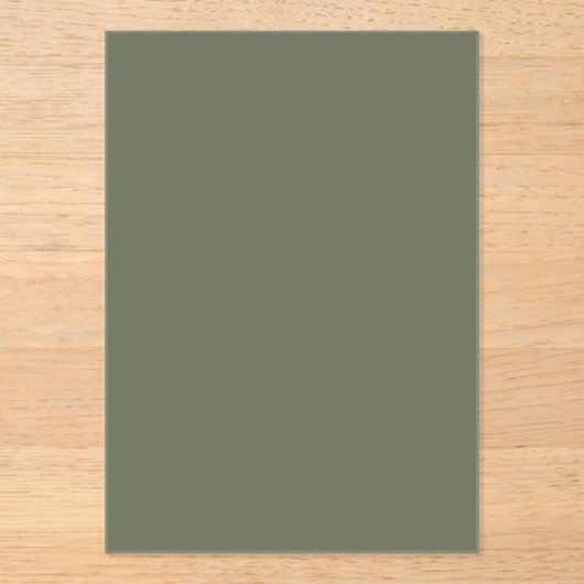 Moss Green Acrylic Event Uitnodiging (Voorkant)