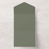 Moss Green All-in-One Wedding Uitnodigen All In One Uitnodiging (Binnen)