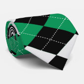 Moss Green ARGYLE STROPDAS (Opgerold)