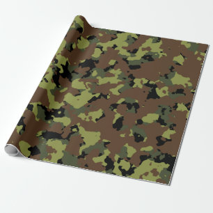 Moss Green Army Camo Cadeaupapier