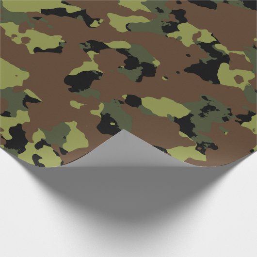 Moss Green Army Camo Cadeaupapier (Hoek)