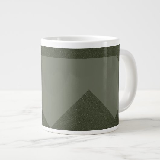 Moss Green Arrow Pattern Mok (Voorkant rechts)
