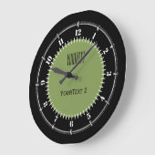 Moss Green Background Solid Color Personaliseert d Grote Klok (Hoek)