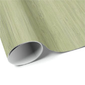 Moss Green Bamboo Wood Grain Kijk Cadeaupapier (Rol Hoek)