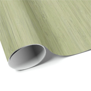 Moss Green Bamboo Wood Grain Kijk Cadeaupapier