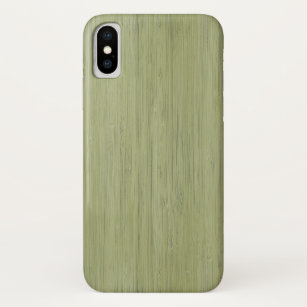 Moss Green Bamboo Wood Grain Kijk iPhone X Hoesje