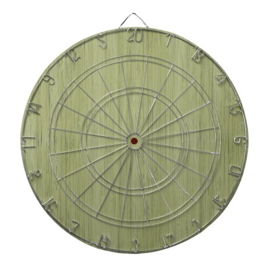 Moss Green Bamboo Wood Grain Kijk Dartbord (Voorkant)