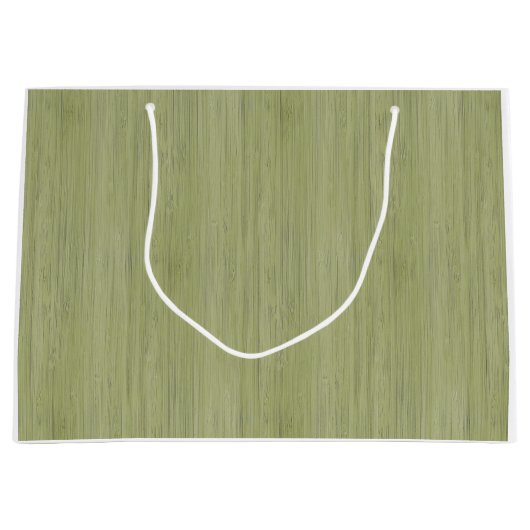 Moss Green Bamboo Wood Grain Kijk Large Cadeautasje (Voorkant)
