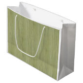 Moss Green Bamboo Wood Grain Kijk Large Cadeautasje (Voorkant Gekanteld)