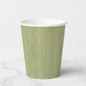 Moss Green Bamboo Wood Grain Kijk Papieren Bekers (Achterkant)