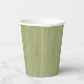 Moss Green Bamboo Wood Grain Kijk Papieren Bekers (Rechts)