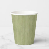 Moss Green Bamboo Wood Grain Kijk Papieren Bekers (Voorkant)