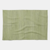 Moss Green Bamboo Wood Grain Kijk Theedoek (Horizontaal)