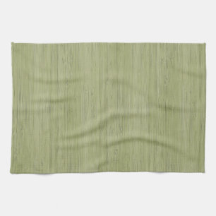 Moss Green Bamboo Wood Grain Kijk Theedoek