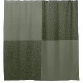 Moss Green Block Grid Douchegordijn (Voorkant)