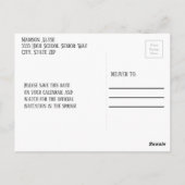 Moss Green, Blue Grunge and Gold Photo Afstuderen Briefkaart (Achterkant)