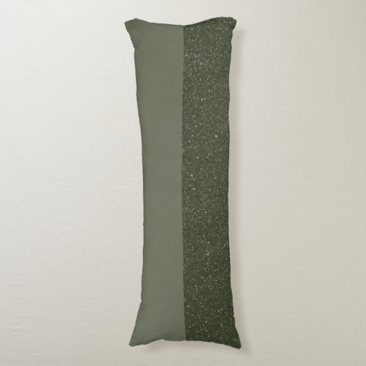 Moss Green Body Kussen met Glitter Base (Custom) (Voorkant Verticaal)