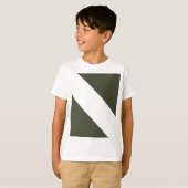 Moss Green Bold Diagonaal Kinder T-shirt (Voorkant volledig)