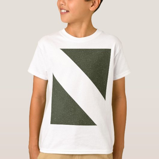 Moss Green Bold Diagonaal Kinder T-shirt (Voorkant)