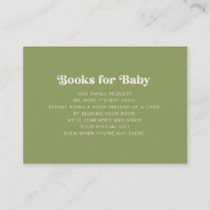 Moss Green Books voor Baby Informatiekaartje