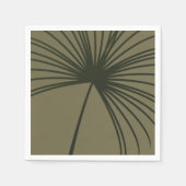 Moss Green Botanical Fan Elegant Wedding Servet (Voorkant)