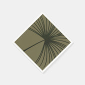 Moss Green Botanical Fan Elegant Wedding Servet (Hoek)