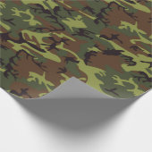 Moss Green Camo Cadeaupapier (Hoek)