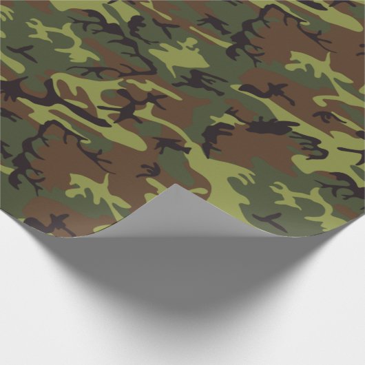 Moss Green Camo Cadeaupapier (Hoek)