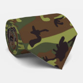 Moss Green Camo Stropdas (Opgerold)