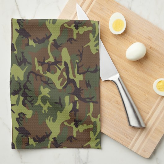 Moss Green Camo Theedoek (Quarter Fold)