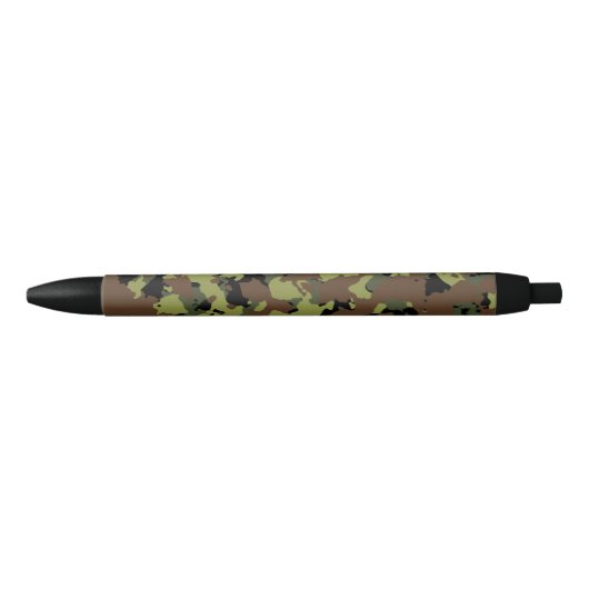 Moss Green Camo Zwarte Inkt Pen (Voorkant)