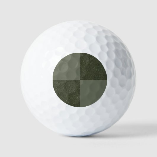 Moss Green Checker golfbal ontwerp Golfballen (Voorkant)