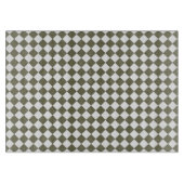 Moss Green Checkerboard-patroon Snijplank (Voorkant)