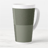 Moss Green Checkered Custom Latte Mok (Rechterhoek)