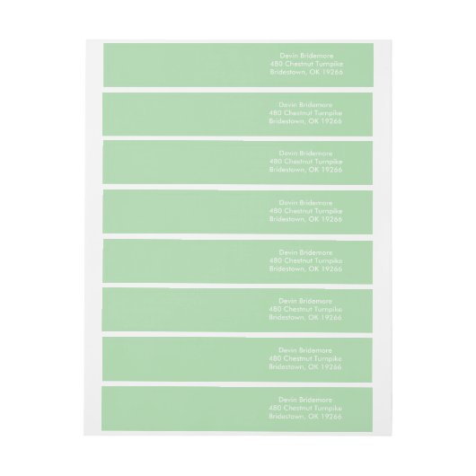Moss Green Classy Colorful Adreslabel Wikkel (Vel)