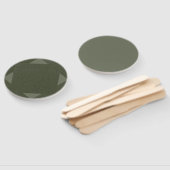 Moss Green Corner Accent Aangepaste ventilatoren Handwaaier (Niet-gemonteerd)